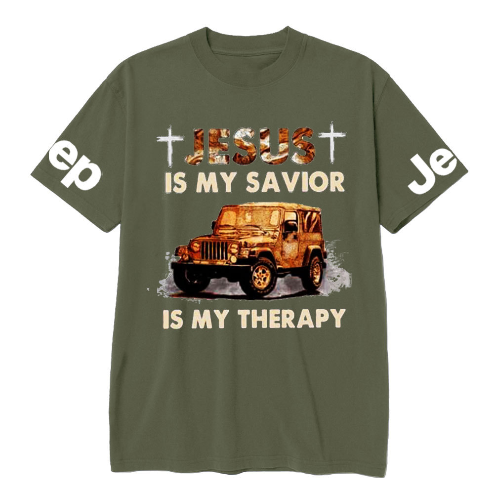 Jesus Is My Savior Jp Is My Therapy Religious Jp Lover T-Shirt