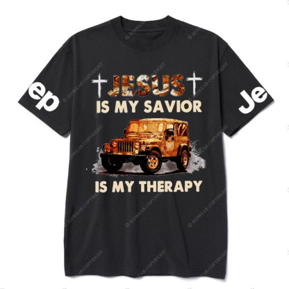 Jesus Is My Savior Jp Is My Therapy Religious Jp Lover T-Shirt