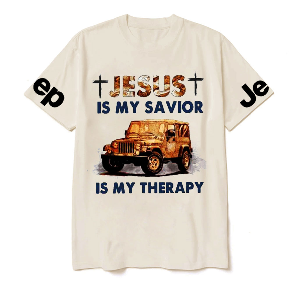 Jesus Is My Savior Jp Is My Therapy Religious Jp Lover T-Shirt
