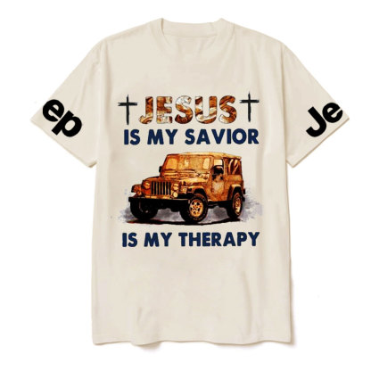 Jesus Is My Savior Jp Is My Therapy Religious Jp Lover T-Shirt
