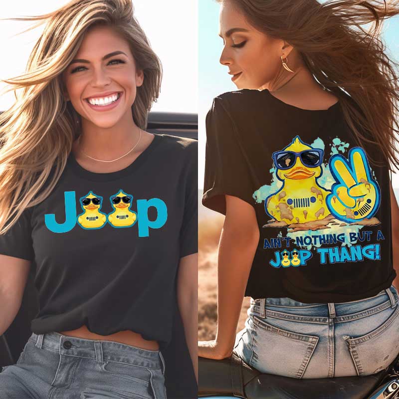 Ain't Nothing But a Jeep Thang, Yellow Rubber Ducky Women Tshirt