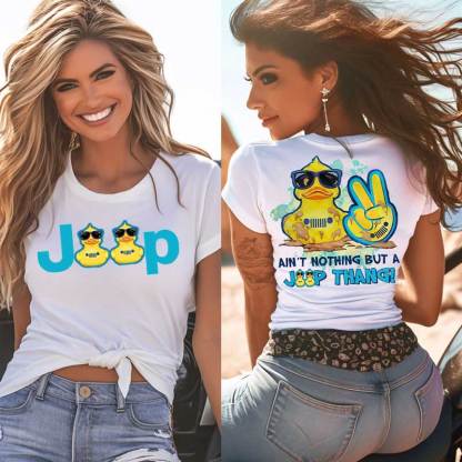 Ain't Nothing But a Jeep Thang, Yellow Rubber Ducky Women Tshirt