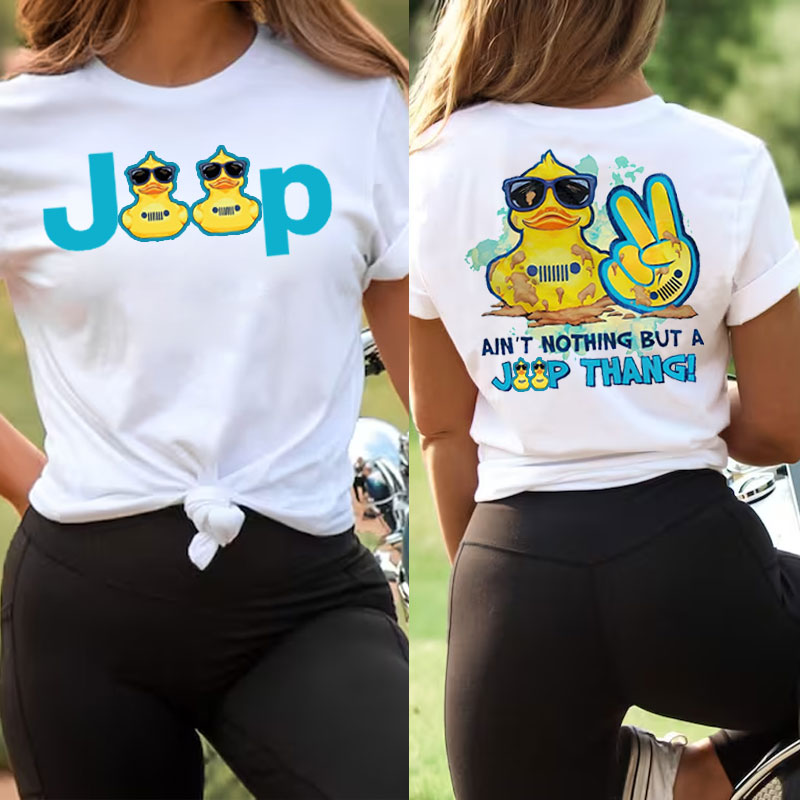Ain't Nothing But a Jeep Thang, Yellow Rubber Ducky Women Tshirt