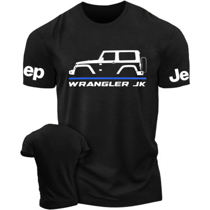Jp Wrangler JK 2007- 2018 Car Enthusiast Thin Blue Line Police T-Shirt