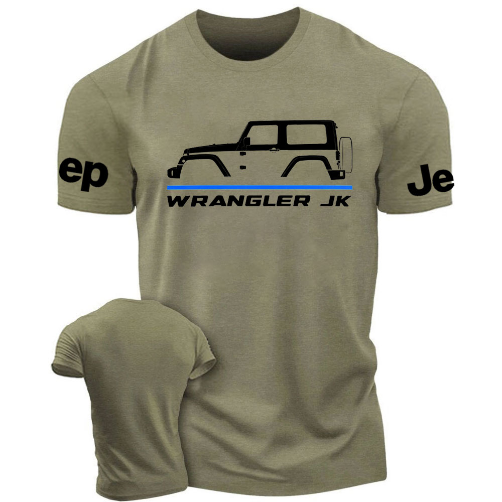 Jp Wrangler JK 2007- 2018 Car Enthusiast Thin Blue Line Police T-Shirt