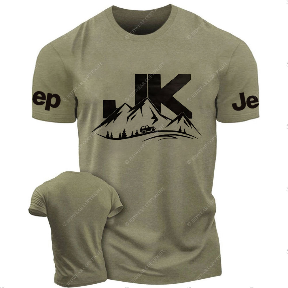 JK Wrangler Driving on a Winding Mountain Road Jp T-Shirt