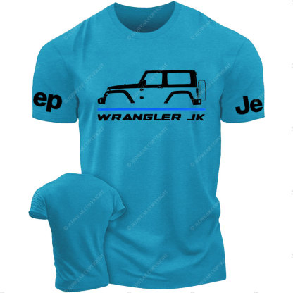 Jp Wrangler JK 2007- 2018 Car Enthusiast Thin Blue Line Police T-Shirt