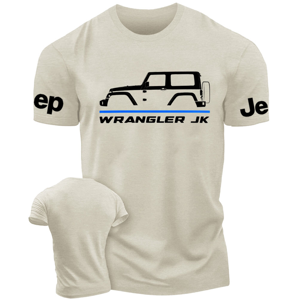 Jp Wrangler JK 2007- 2018 Car Enthusiast Thin Blue Line Police T-Shirt