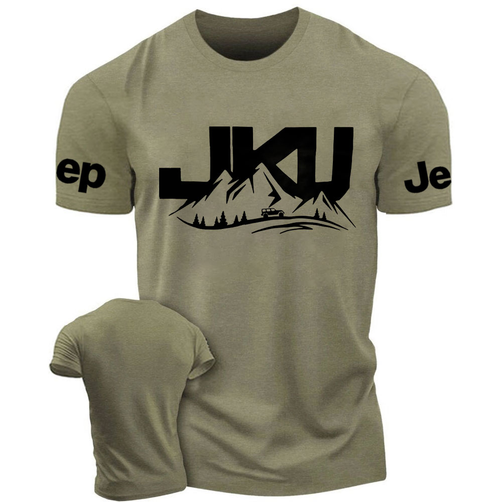 JKU Jp Wrangler JK Unlimited Driving on a Winding Mountain Road T-Shirt