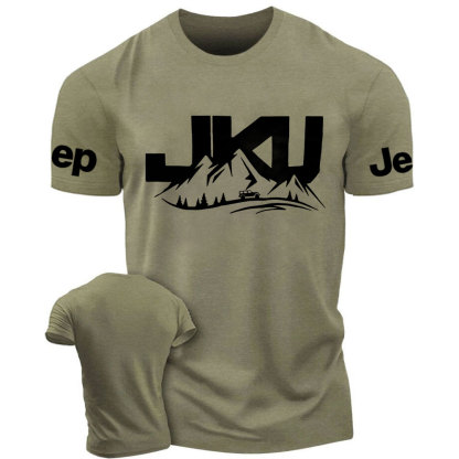JKU Jp Wrangler JK Unlimited Driving on a Winding Mountain Road T-Shirt