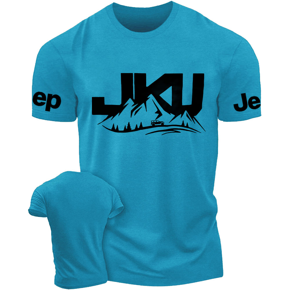 JKU Jp Wrangler JK Unlimited Driving on a Winding Mountain Road T-Shirt