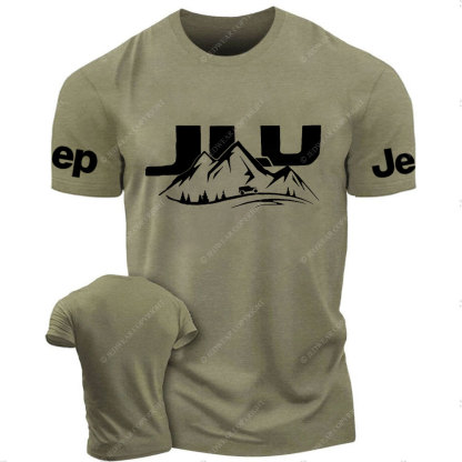JLU Jp Wrangler JL Unlimited Driving on a Winding Mountain Road T-Shirt