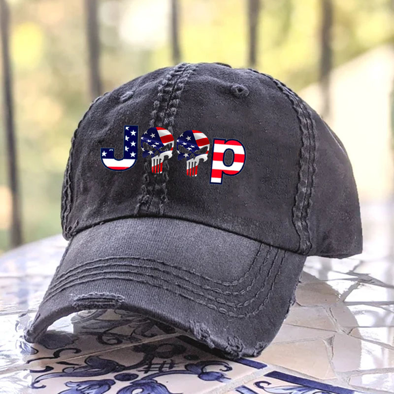 JP Skull American Flag Baseball Cap