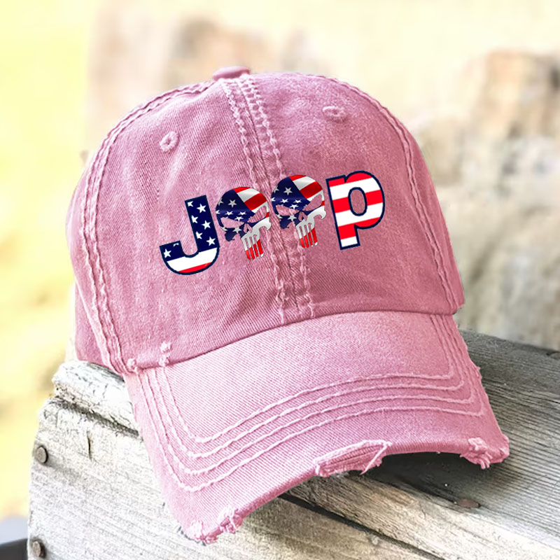 JP Skull American Flag Baseball Cap