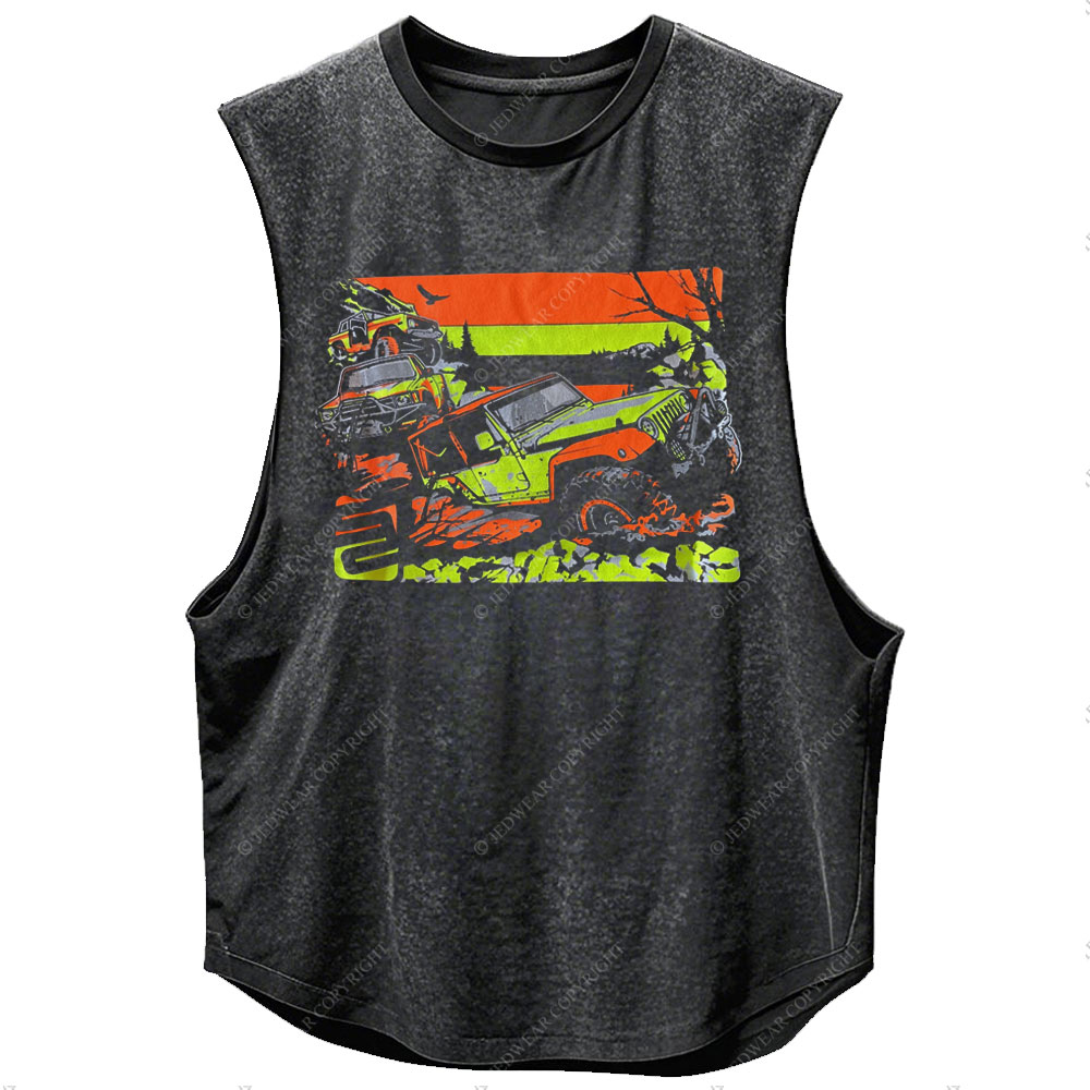 Jp Neon Construction Graphic Men Tank