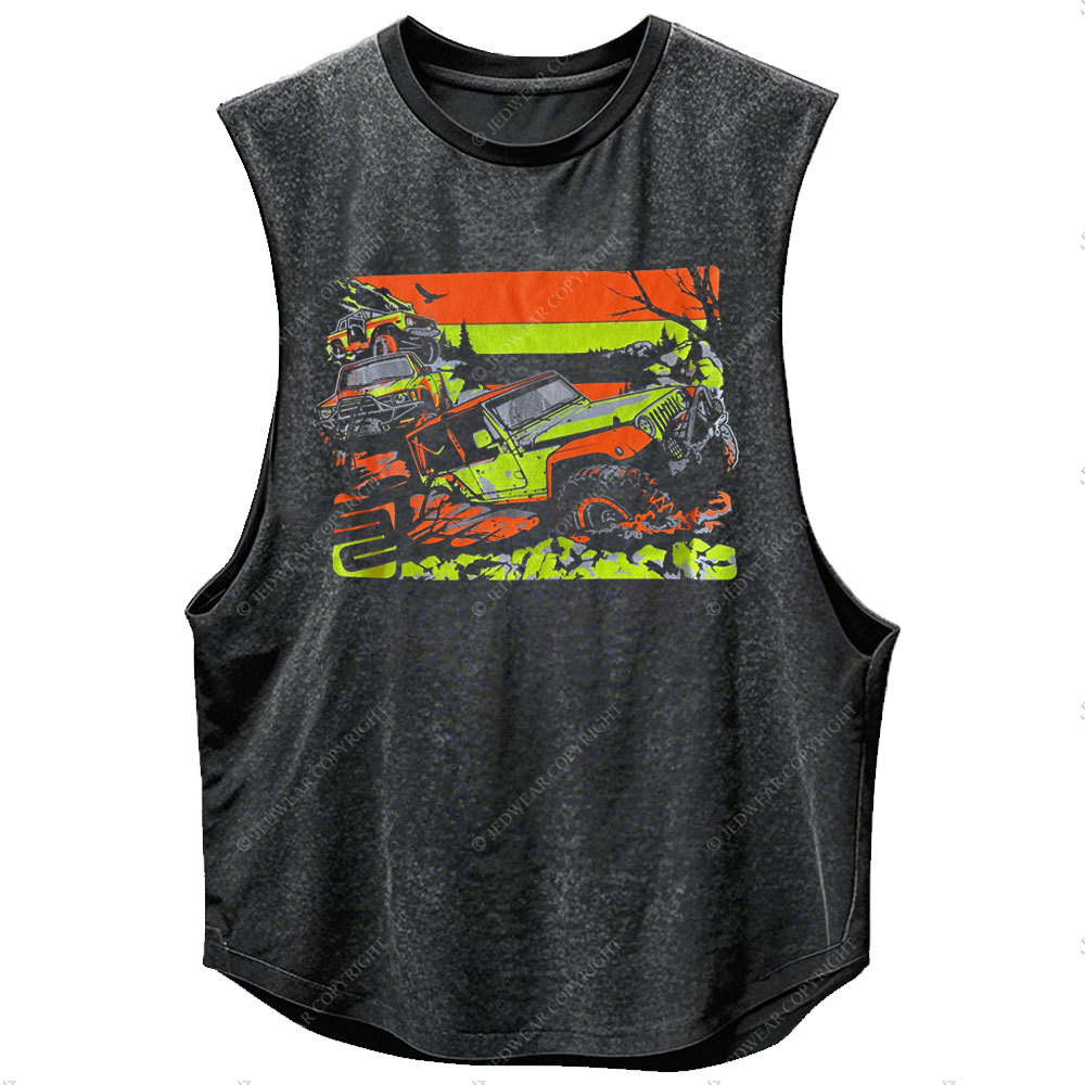 Jp Neon Construction Graphic Men Tank