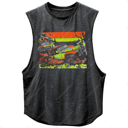 Jp Neon Construction Graphic Men Tank