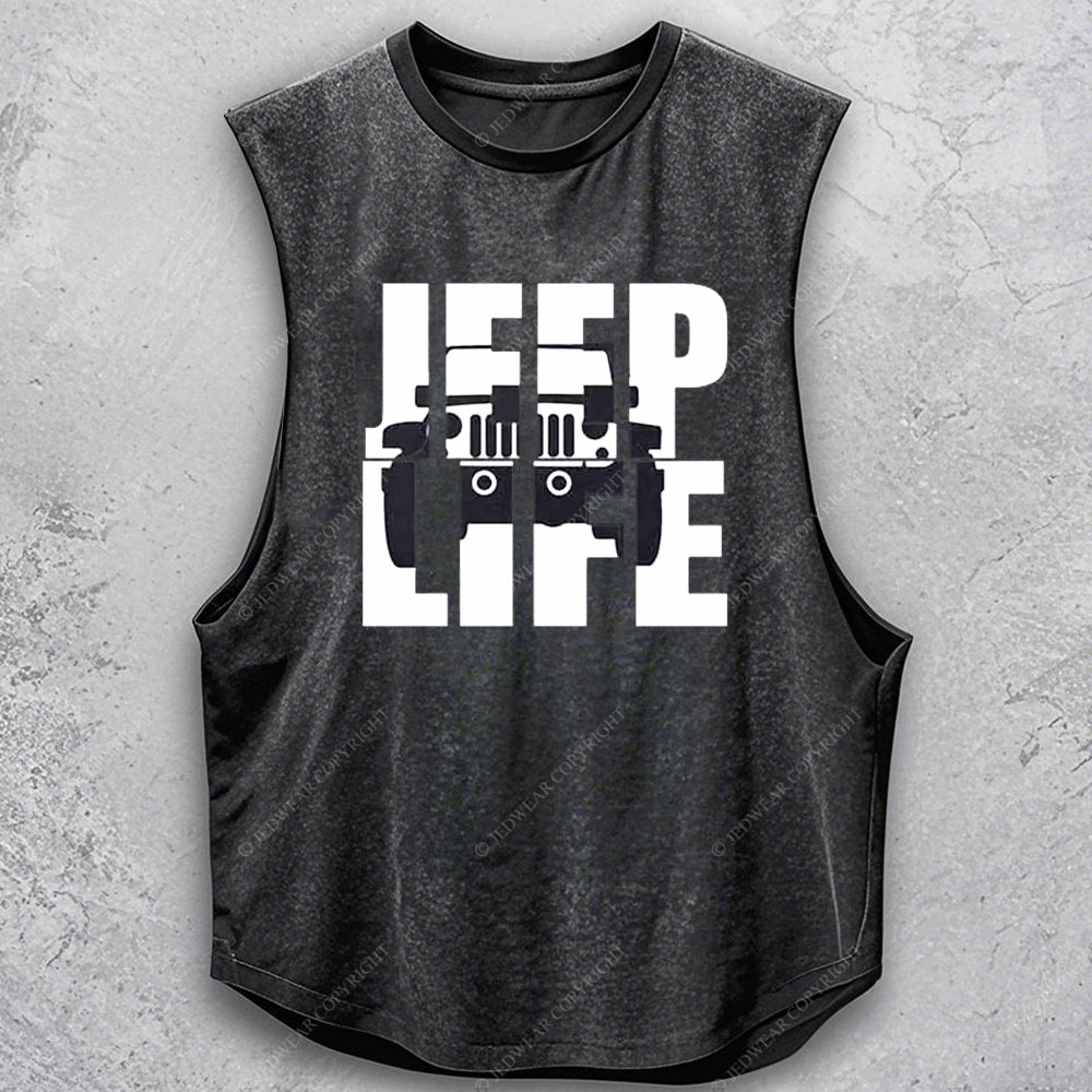 Jp Life Black and White Men Tank