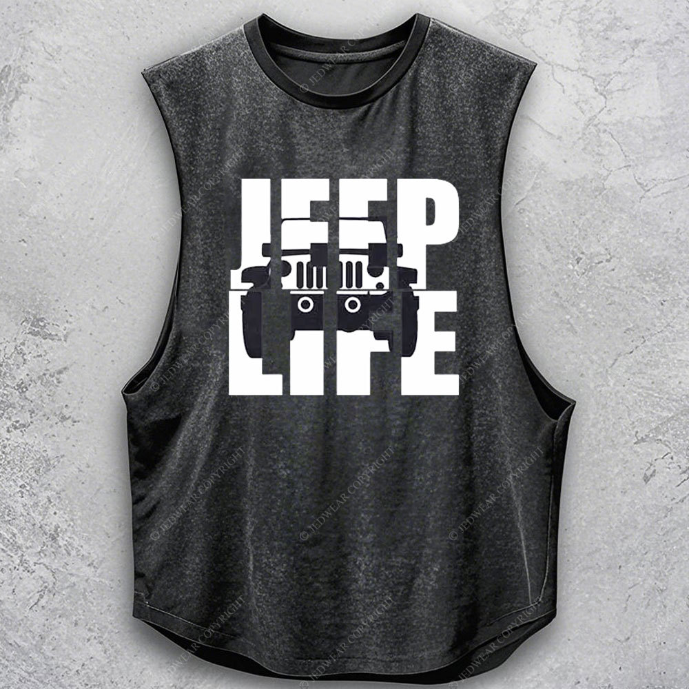 Jp Life Black and White Men Tank