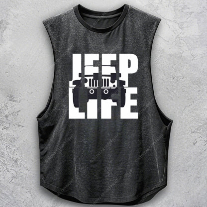 Jp Life Black and White Men Tank