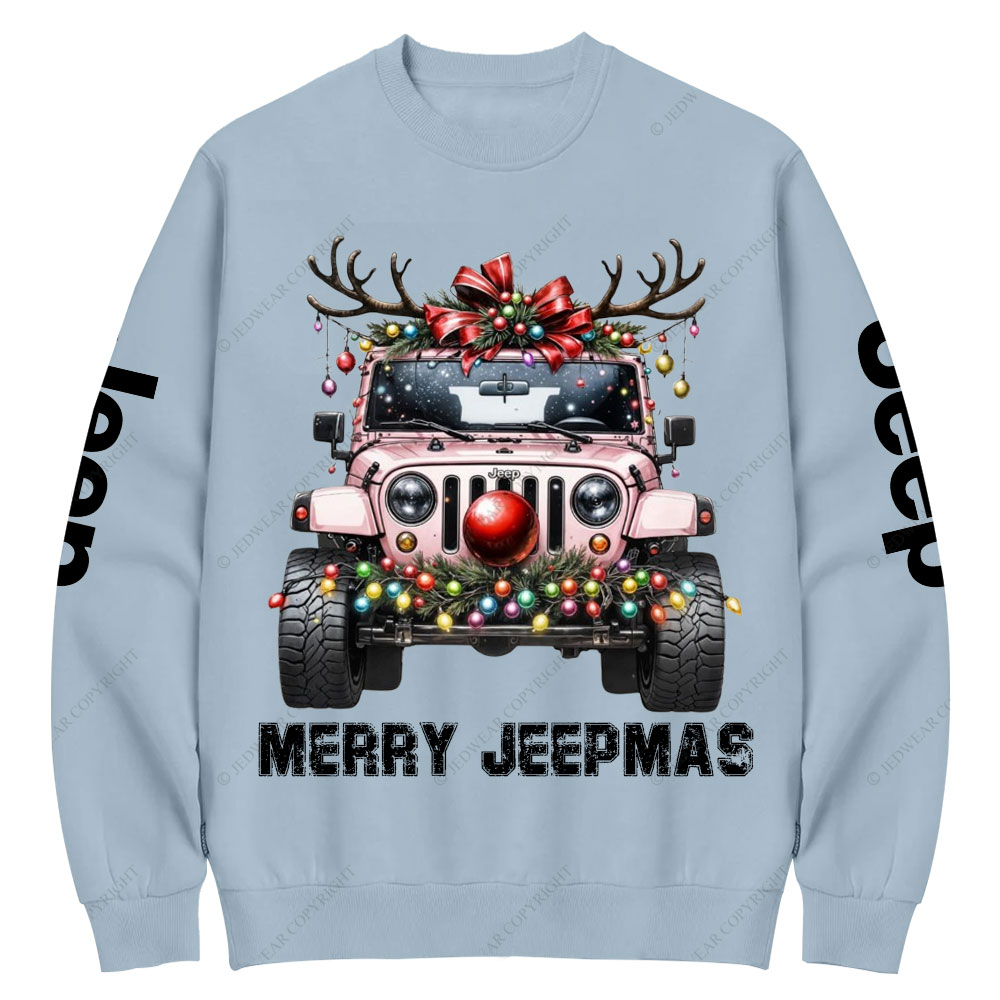 Merry Christmas Pink Jp Crew Neck Sweatshirt