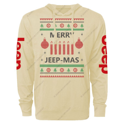 Merry Jp-Mas Ugly Christmas Oversized Lightweight Hoodie