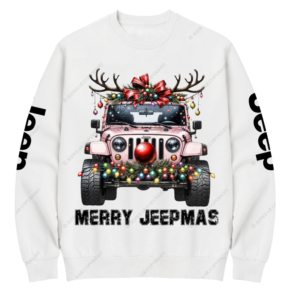 Merry Christmas Pink Jp Crew Neck Sweatshirt