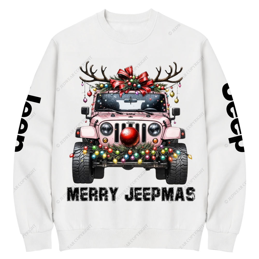 Merry Christmas Pink Jp Crew Neck Sweatshirt