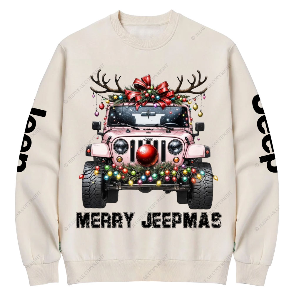 Merry Christmas Pink Jp Crew Neck Sweatshirt