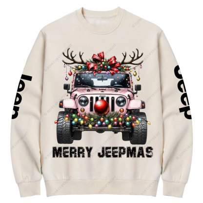 Merry Christmas Pink Jp Crew Neck Sweatshirt
