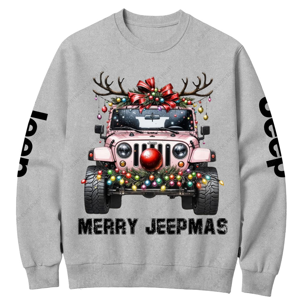 Merry Christmas Pink Jp Crew Neck Sweatshirt