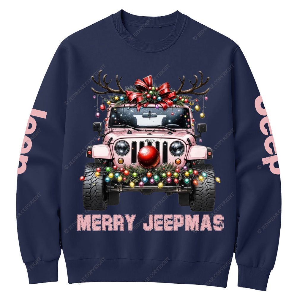 Merry Christmas Pink Jp Crew Neck Sweatshirt