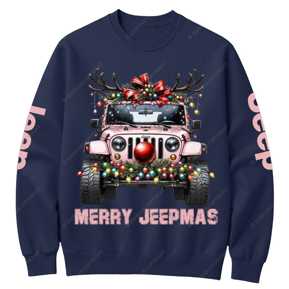 Merry Christmas Pink Jp Crew Neck Sweatshirt