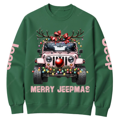 Merry Christmas Pink Jp Crew Neck Sweatshirt
