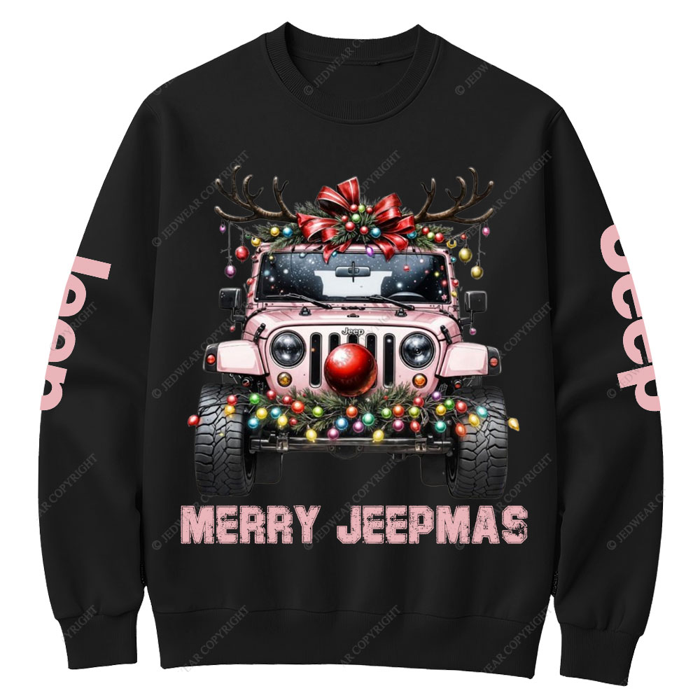 Merry Christmas Pink Jp Crew Neck Sweatshirt
