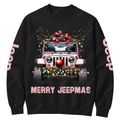 Merry Christmas Pink Jp Crew Neck Sweatshirt