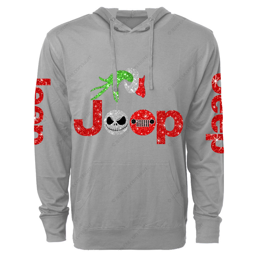 Hand Holding Skellrinchmas Jp Bling Oversized Lightweight Hoodie
