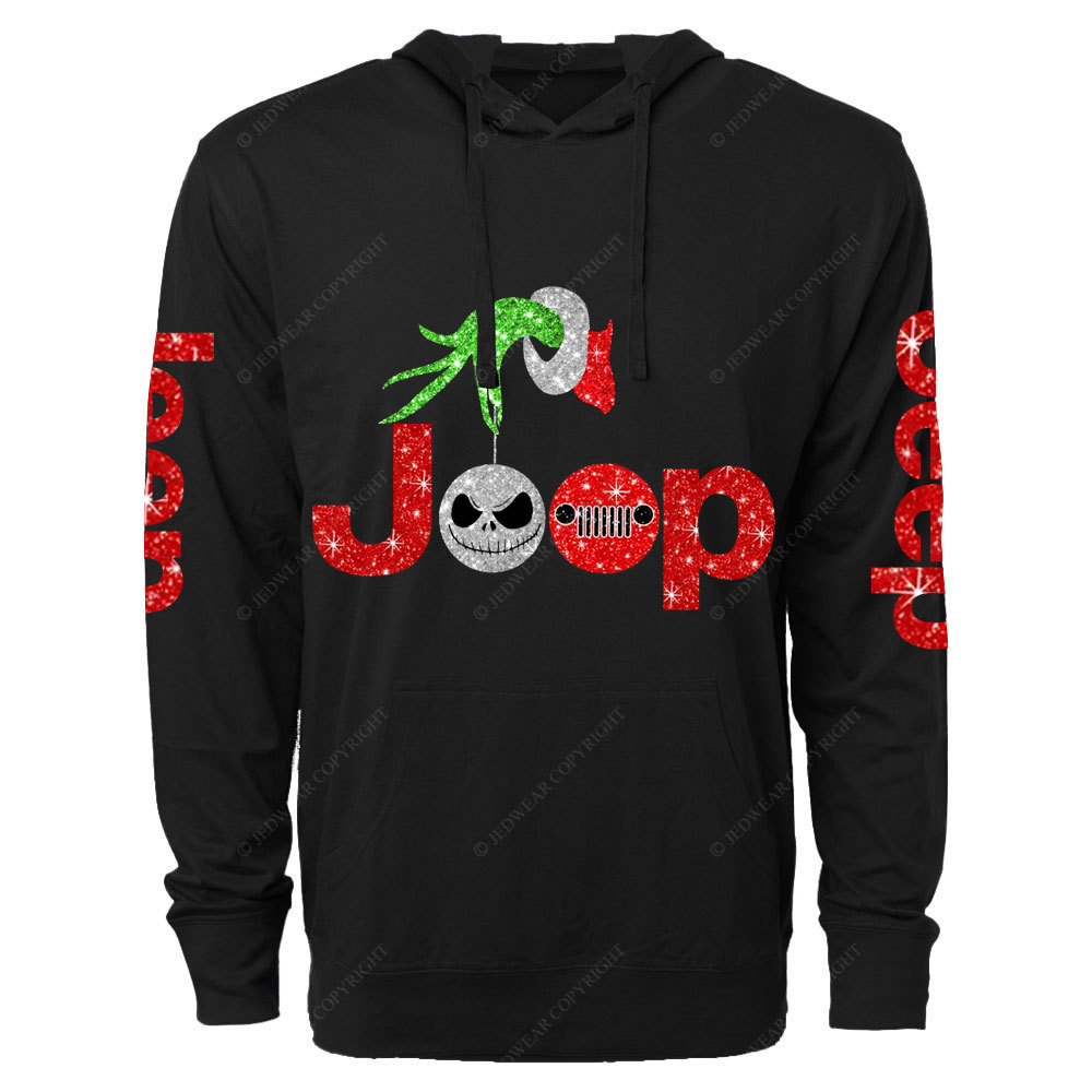 Hand Holding Skellrinchmas Jp Bling Oversized Lightweight Hoodie