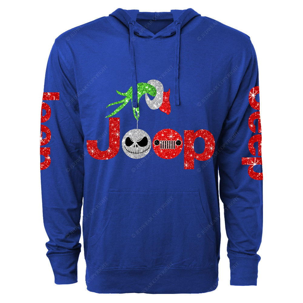 Hand Holding Skellrinchmas Jp Bling Oversized Lightweight Hoodie