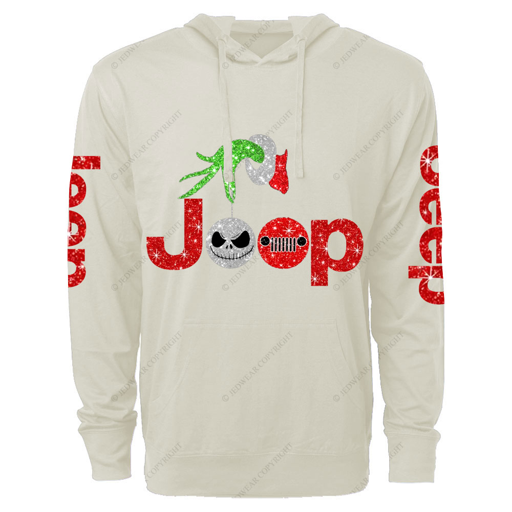 Hand Holding Skellrinchmas Jp Bling Oversized Lightweight Hoodie