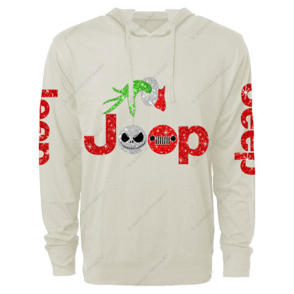 Hand Holding Skellrinchmas Jp Bling Oversized Lightweight Hoodie