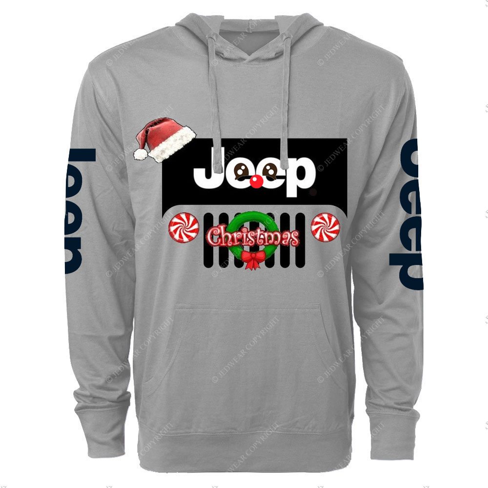 Christmas Jp Reindeer Grille Oversized Lightweight Hoodie
