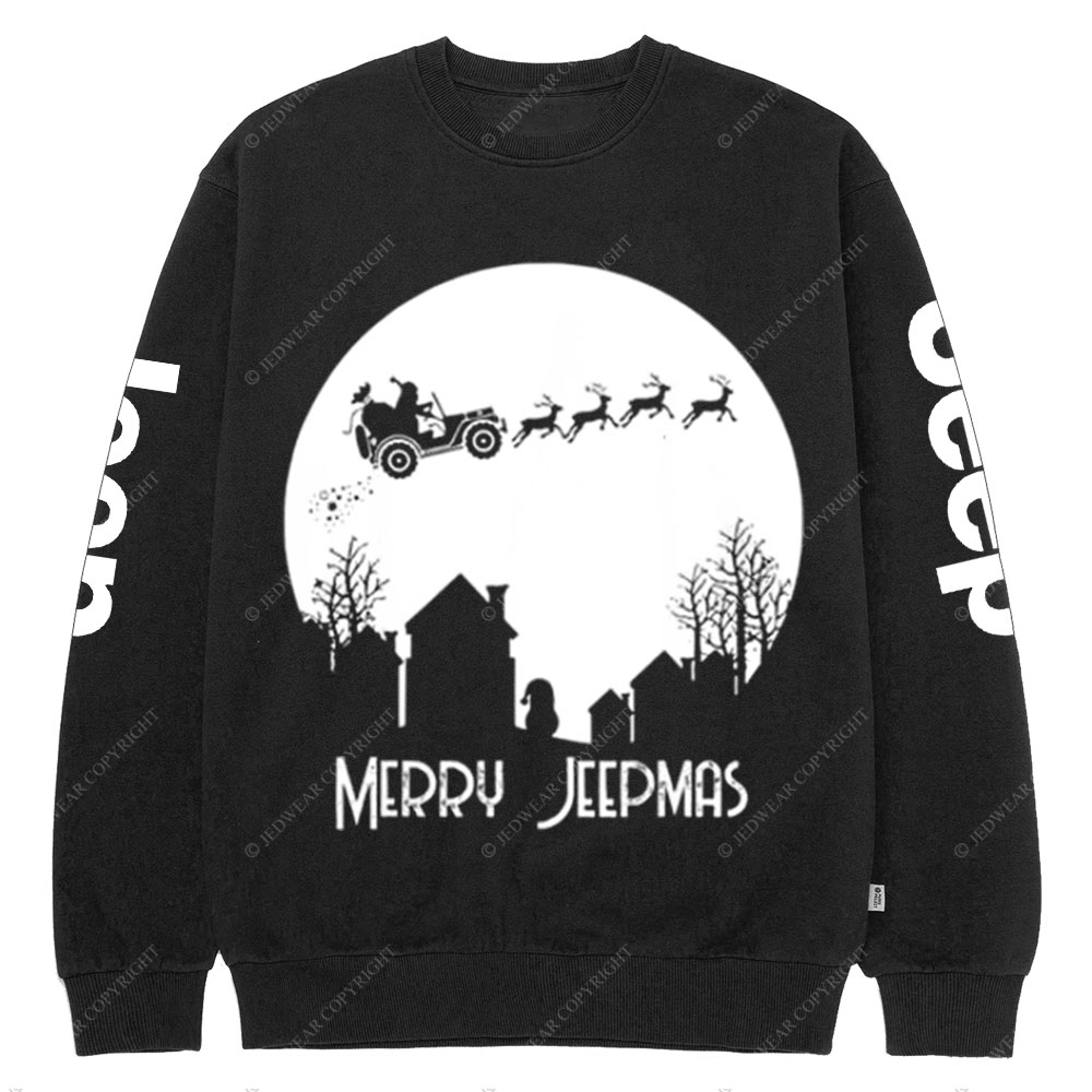 Merry Jpmas Santa Christmas Reindeer Crew Neck Sweatshirt
