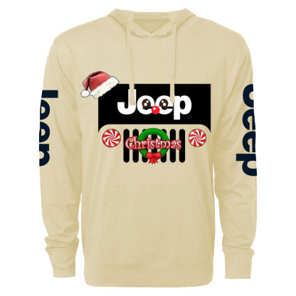 Christmas Jp Reindeer Grille Oversized Lightweight Hoodie