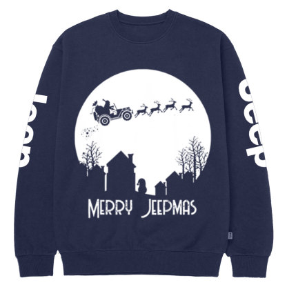 Merry Jpmas Santa Christmas Reindeer Crew Neck Sweatshirt