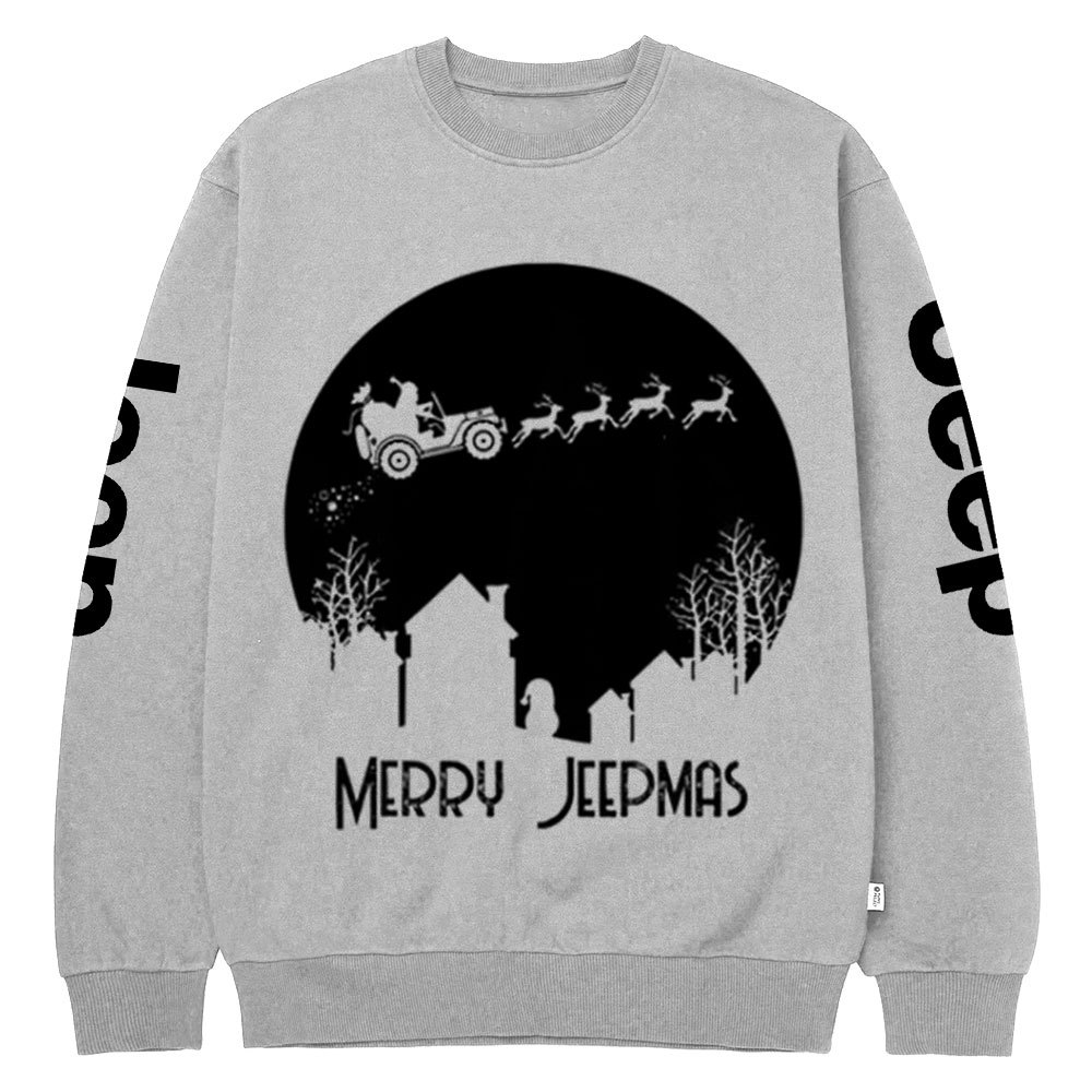 Merry Jpmas Santa Christmas Reindeer Crew Neck Sweatshirt