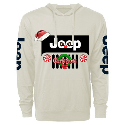 Christmas Jp Reindeer Grille Oversized Lightweight Hoodie