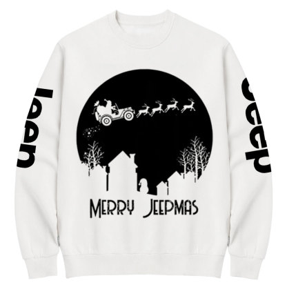 Merry Jpmas Santa Christmas Reindeer Crew Neck Sweatshirt