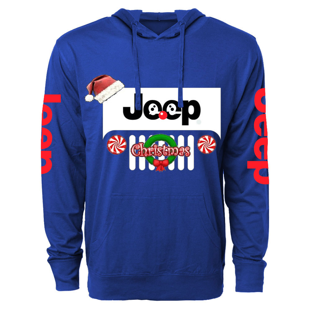 Christmas Jp Reindeer Grille Oversized Lightweight Hoodie