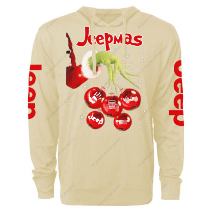 Hand Xmas Ball Jp Balls Oversized Lightweight Hoodie